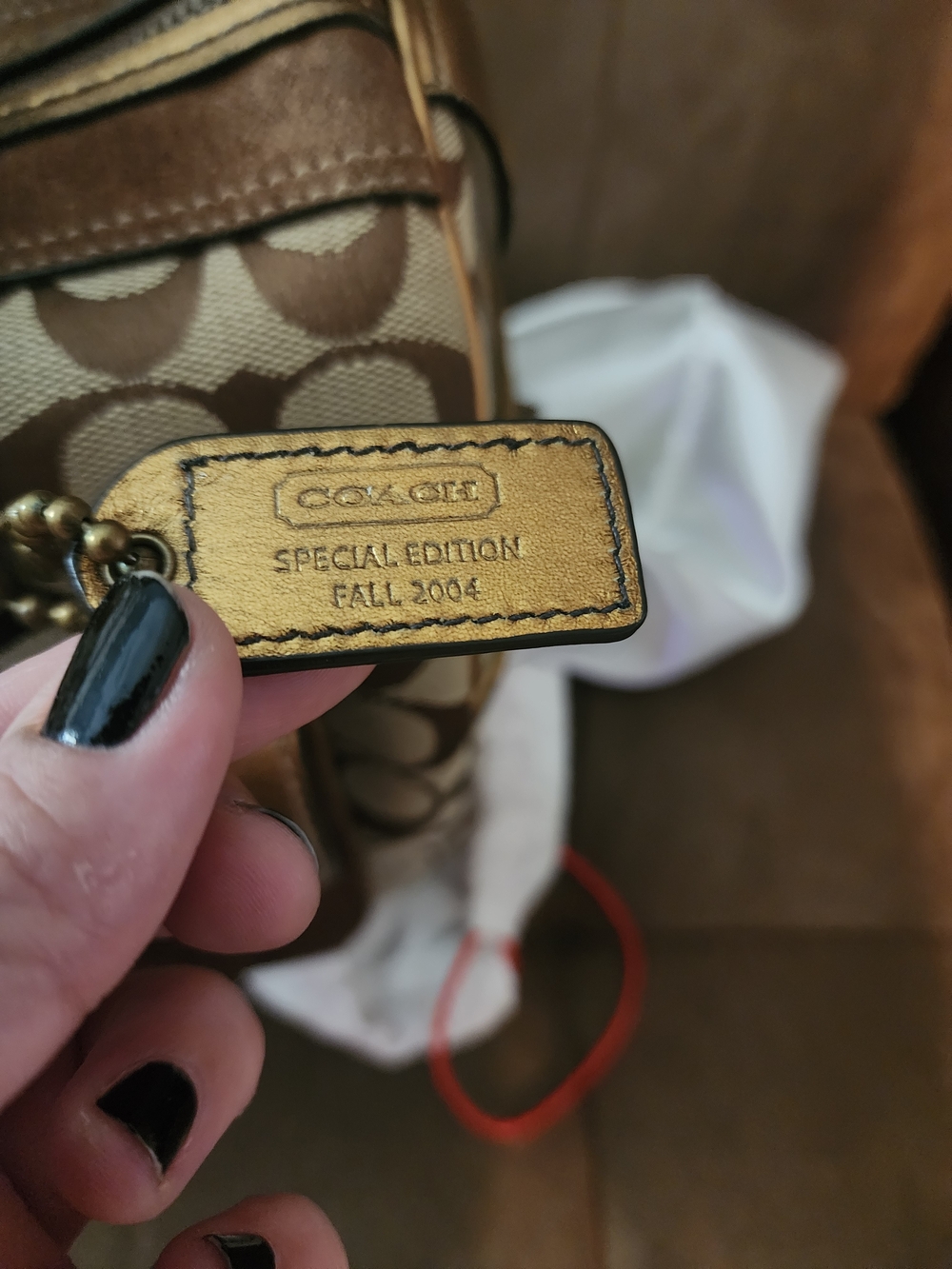 Coach *RARE* LIMITED EDITION Signature Canvas BOSTON Satchel W Suede Metallic - Picture 9 of 12